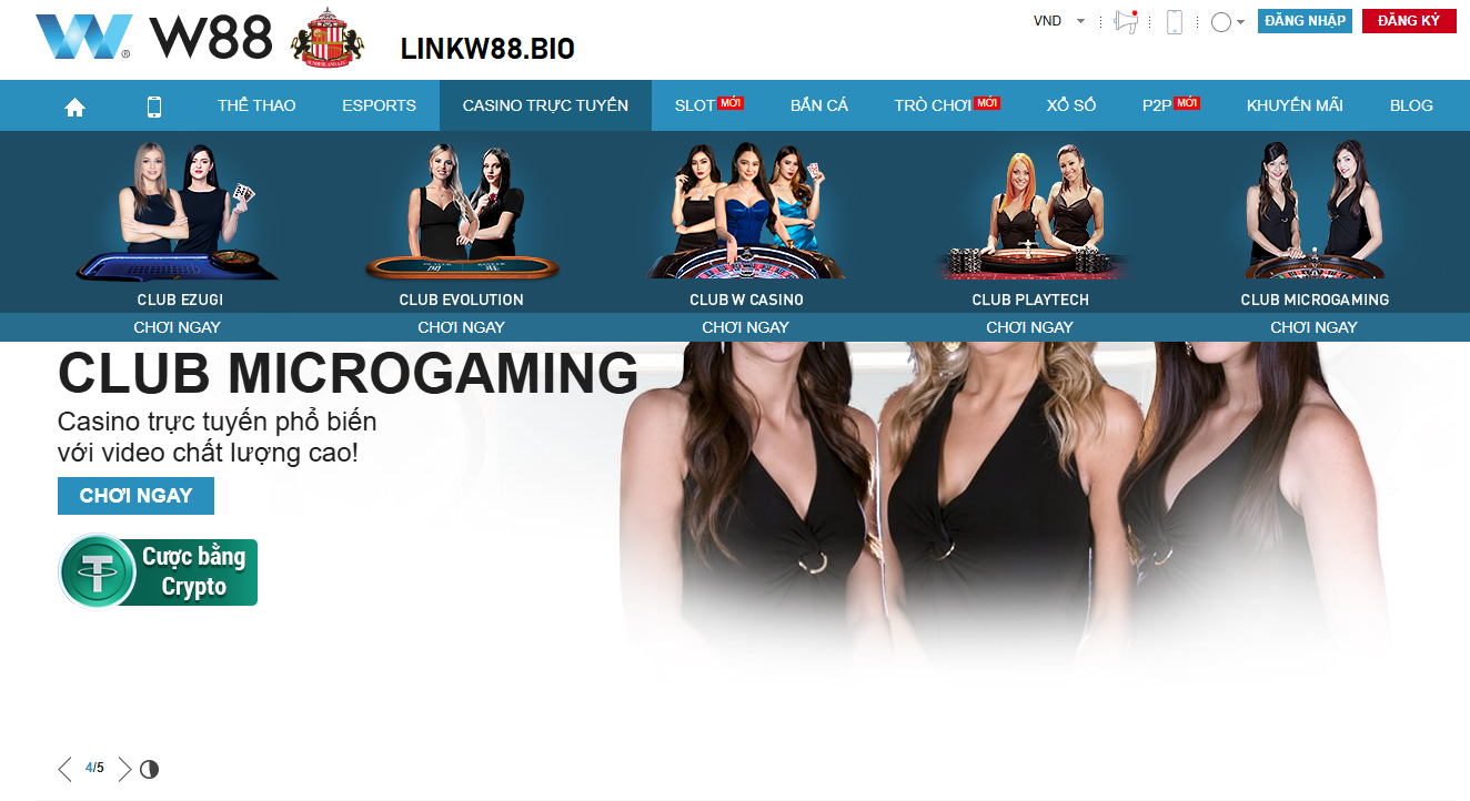 Các sảnh Casino W88 Các sảnh Casino W88