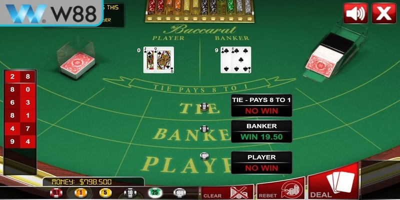 Baccarat Online W88 Ông Hoàng Sòng Bài Trực Tuyến 2 Cách chơi baccarat online W88 chi tiết